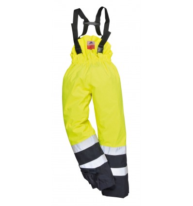 Pantalon de ploaie Hi Vis Bizflame, protectie multipla